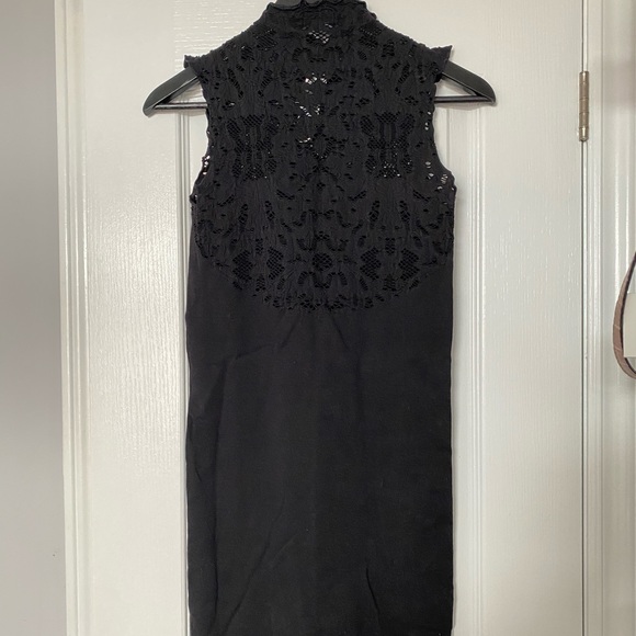 *NEW* Black Lace Mini Dress - Picture 3 of 5